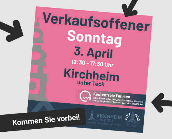 Verkaufsoffener Sonntag am 3. April in Kirchheim